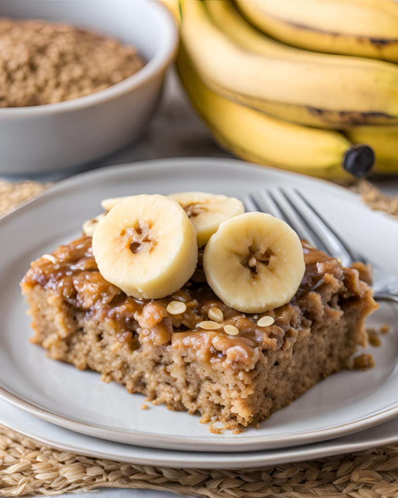 gesunder Haferflocken Bananen Kuchen